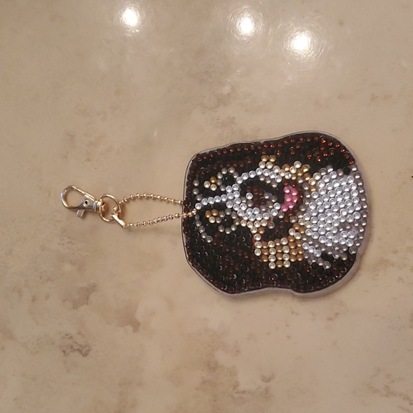 Jeweled English Springer Spaniel Keychain/Bag Charm nwot - Picture 1 of 4